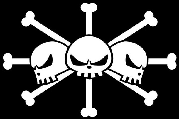 флаг пиратов "Чёрной Бороды"