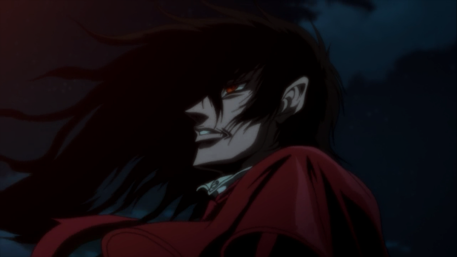 Алукард с длинными волосами — "Hellsing Ultimate" OVA 3, режиссёр Токоро Токомадз